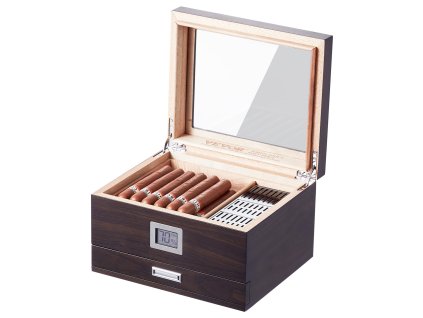 Humidor na cigary s preskleným vekom, španielske cédro, 30–50 cigár