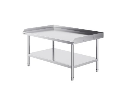 Nerezový pracovný stôl 30×48×26 inch 3-stranný lem nastaviteľná výška