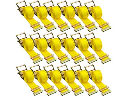 E-track upínacie popruhy 18 ks 2"×15' 4400 lbs polyester s ráčnami