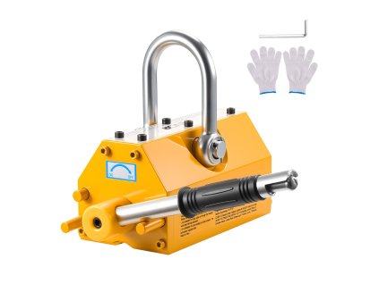 Permanentný magnetický zdvíhač 600 kg, N42 neodým, hák, rukoväť