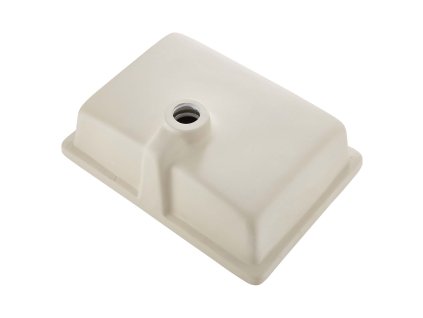 Zabudovateľné keramické umývadlo 470×335 mm biele s prepadom