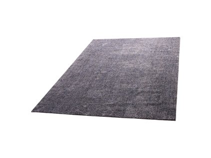 Plyšový koberec 2.44×3.05 m, dlhý vlas, nepúšťa, protišmyk, modrošedý