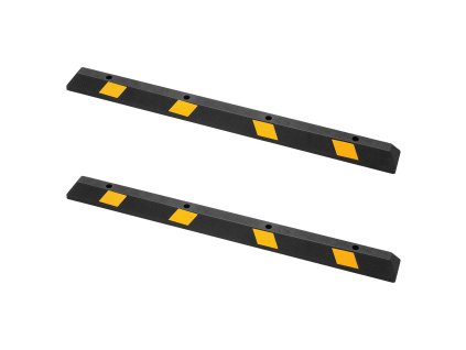 Gumený parkovací doraz 1840 mm, 2 ks, s reflexnými pásmi, pre autá