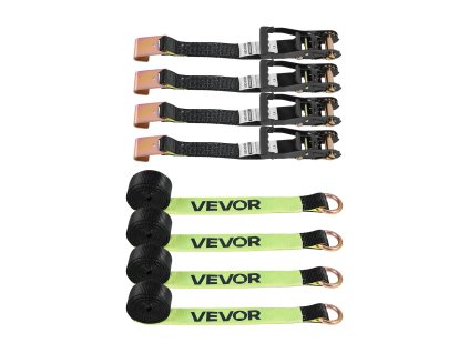 Sada upínacích popruhov s klínom kolesa a plochým hákom, 4540/1512 kg