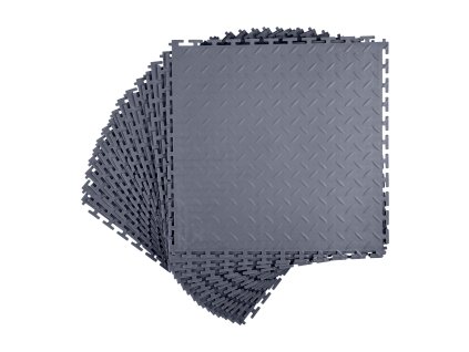 Zámkové pvc dielce na podlahu 16ks 513×513×5 mm protišmykové grafitové
