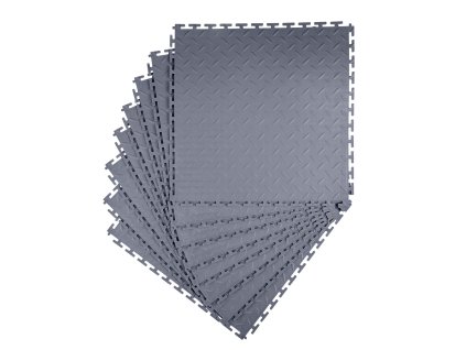 Podlahové dielce do garáže 8 ks 513×513×5 mm pvc, protišmykové