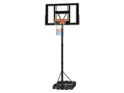Prenosný basketbalový stojan s kolieskami, s výškou 1.35–3.05 m