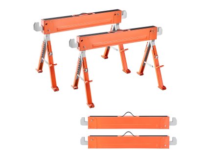 Skladacie kozly 2 ks, nosnosť 816,5 kg, nastaviteľné protisklzové nohy