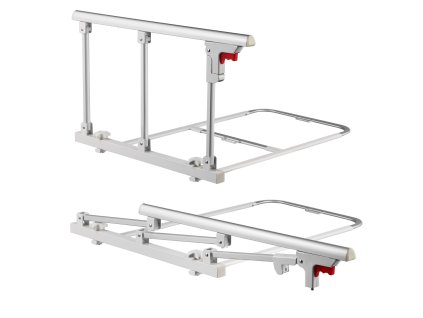 Skladacie zábradlie pri posteli 70 cm, nastaviteľná výška, kovové