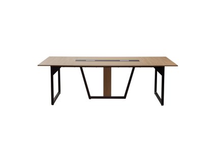 Konferenčný stôl 2400 mm obdĺžnikový pre 10 osôb, kovové nohy