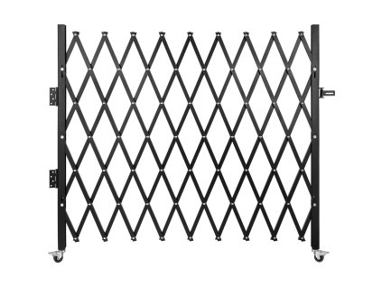 Skladacia oceľová bezpečnostná brána harmoniková 216 × 214 cm so zámkom