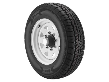 Sada kolies pre kontajnery 8-dierková, 6–12 m, ráčnový pás, čierna