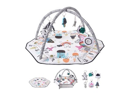 Detská hracia podložka s 6 senzorickými hračkami 41.7"×41.7"