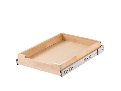 Výsuvný organizér do skrinky 14"×21" s tlmením, drevený výsuv