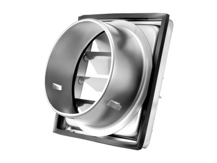 Stenný lamelový kryt 97 mm, štvorcový, nerez, s gumovým tesnením