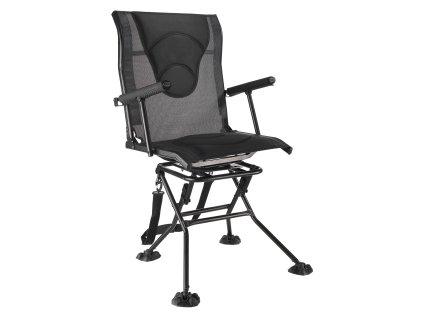 Poľovnícke skladacie kreslo 360° otáčanie, oceľový rám, nosnosť 136 kg