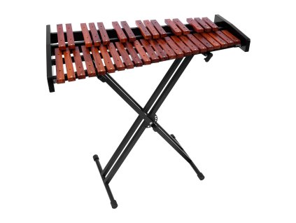 Xylofón 37 tónov, drevený, nastaviteľný stojan, 4 paličky, taška