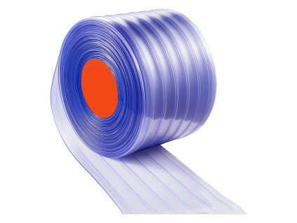 Priehľadné pvc pásy do dverí 45.7 m × 30.5 cm rebrované v rolke