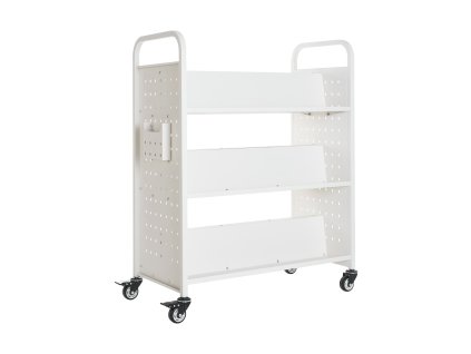 Knižný vozík 150 kg, 97×51.5×122.5 cm, w-police, 76.2 mm kolieska