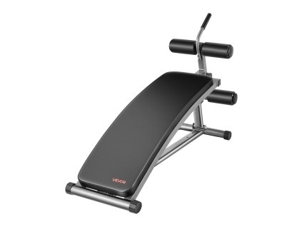 Šikmá lavička na sedy ľahy s rukoväťou, 6 polôh, 272 kg, oceľová