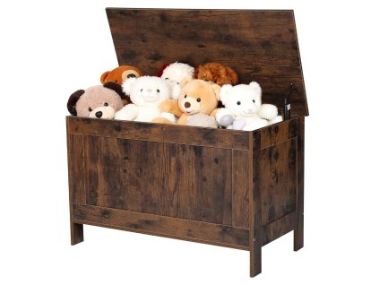 Detská úložná lavica drevená s bezpečnostným pántom 754×389×480 mm