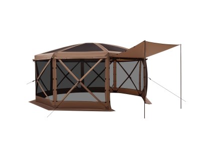 Rozkladací stan s moskytiérou 3.6×3.6 m, 8-stranný, pre 12–15 osôb