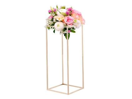 Stojany na kvety 10 ks, výška 60 cm, skryté skrutky, štvorcové, zlaté