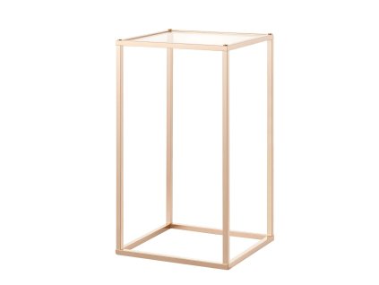 Kvetinový stojan 10 ks, 40 cm, obdĺžnikový, zlatý, akrylátový