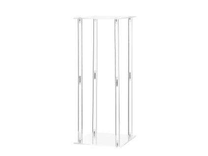 Stojany na kvety 10 ks, výška 50 cm, akrylátové valcové a kockové