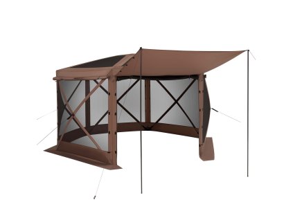 Sieťovaný altánok 3.6×3.6 m šesťboký s odnímateľnou strechou