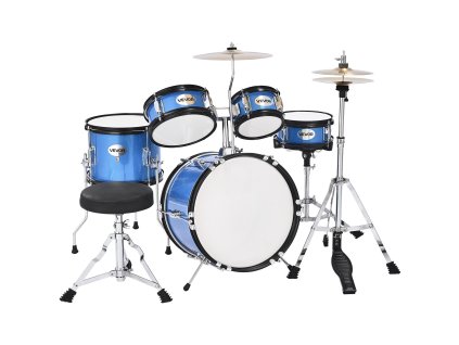 Detský 5-dielny bubnový set 14 in / 355.6 mm, stolček 6–13 rokov
