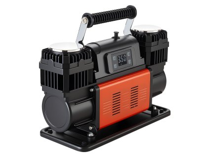 Dvojvalcový vzduchový kompresor 12V 150PSI 300L/min s LCD a auto-stop