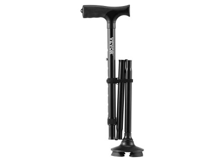 Skladacia chôdzová palica 8-úrovňová výška, 4-ramenná základňa, 250LBS