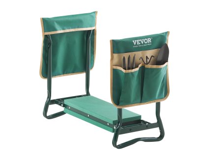 Záhradné sedátko a kľačacia podložka 6 in široká, skladacie, 2 vrecká