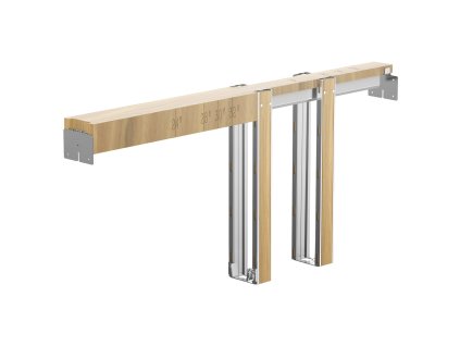 Rám pre zasúvacie dvere 610–762×2032 mm, dvojité tlmené zavieranie