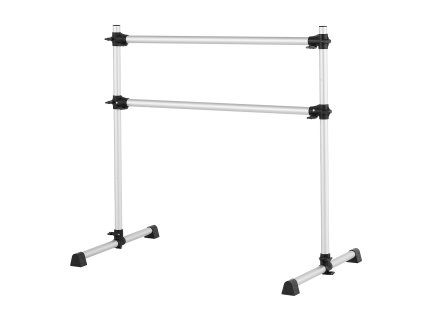 Baletná tyč dvojitá, hliníková, nastaviteľná výška, prenosná