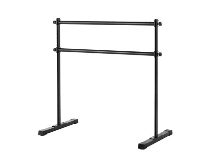 Dvojitá baletná tyč na stojanoch, výškovo nastaviteľná, proti kývaniu