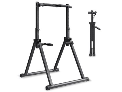 Stojaca prenosná hrazda na zhyby 150kg, 9 polôh, oceľová rúra