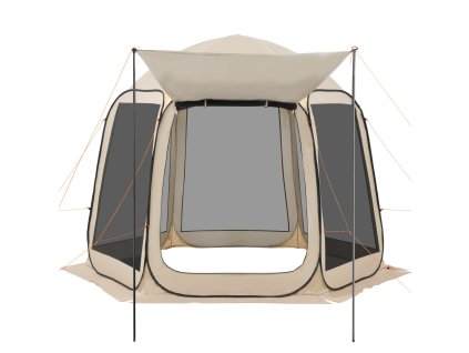 Sieťový stan 4-8 osôb 3030×2650×2300 mm s markízou a obalom na terasu