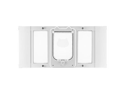 Dvierka pre mačky do okna 686–813 mm, 4 zámky, hliník, magnetické