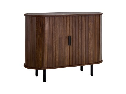 Barová skrinka s 2 posuvnými dverami a rebrovaným čelom, 100×40×75 cm