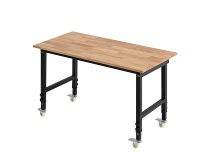 Nastaviteľný stôl s kolieskami, 680 kg, 122×60 cm, 72.5-107.5 cm