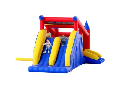 Nafukovací skákací hrad s tobogánom 183×102×92 inch pre 3–8 rokov