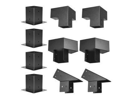 Sada pergolových konzol 4×4 inch (92×92 mm), 3- a 4-cestné, 14 ks