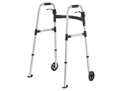 Skladacie chodítko s dvoma tlačidlami, 8 polôh výšky, nosnosť 159 kg