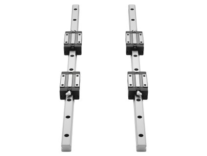 Lineárny vodiaci set hgr20 2×600 mm lišty, 1× guľ. vreteno bf12/bk12