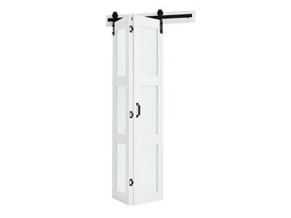 Skladacie posuvné dvere do skrine 914×2134 mm, mdf s tvrdeným sklom