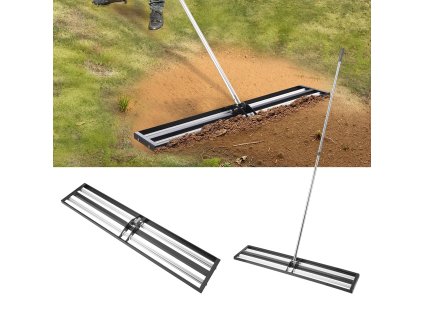 Hrable na vyrovnávanie, nastaviteľná rúčka 83.9 in, doska 48×10 in