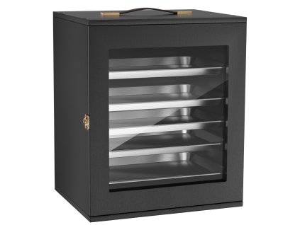 Drevený box na modely 1:1750–1:2000, 5 podnosov, 13 priehradiek