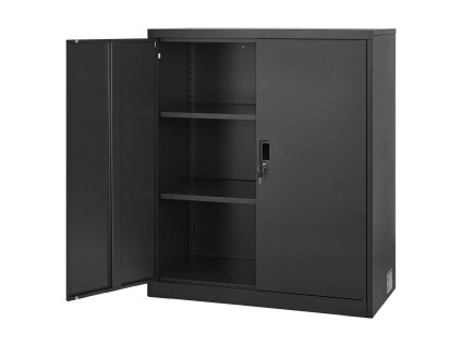 Oceľová skrinka 106 cm, 2 police, 2 magnetické dvere, 2 kľúče